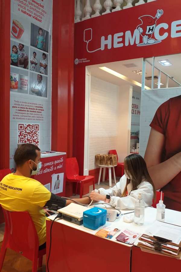 Campanha de doação de sangue Hemoce RioMarFortaleza  - Revista Shopping Centers